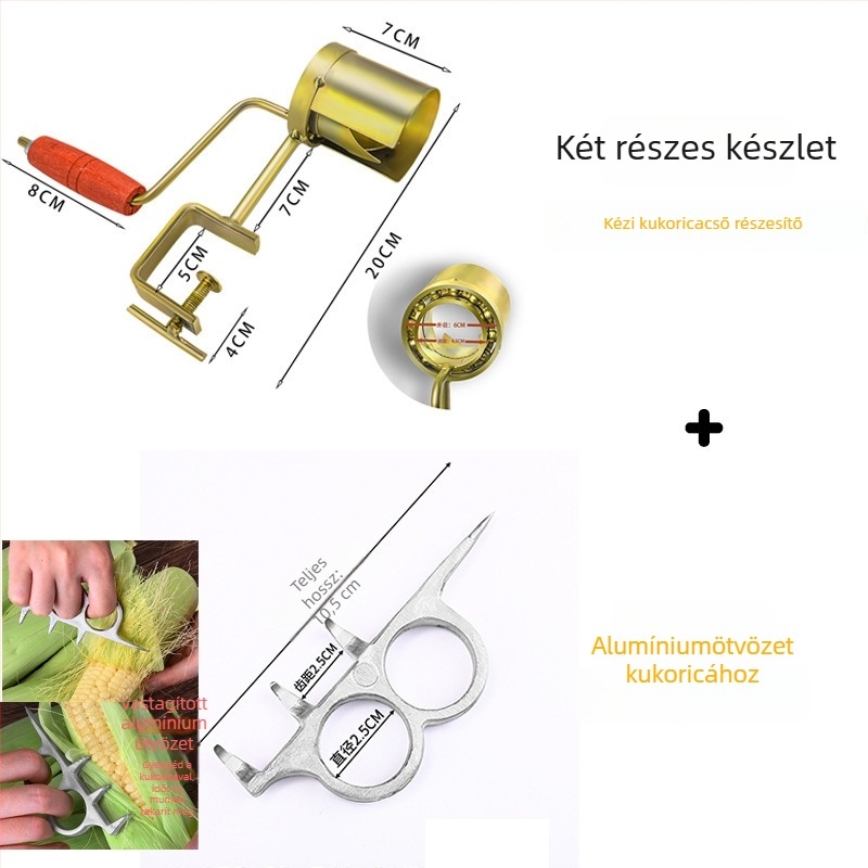 Dreamer Kézi kukorica törő készülék — vasból készült, kompakt háztáji modell, logó nyomtatására alkalmas