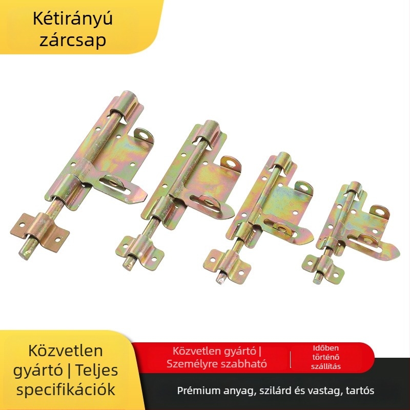 Erős kivitelű kétirányú ajtózár, Q235 vas, galvánozott felület, modern minimalista stílus