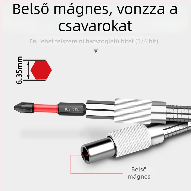 Lichang univerzális hajlékony tengely forgócsuklóval, ötvözet, csavarhúzóhoz és fúróhoz