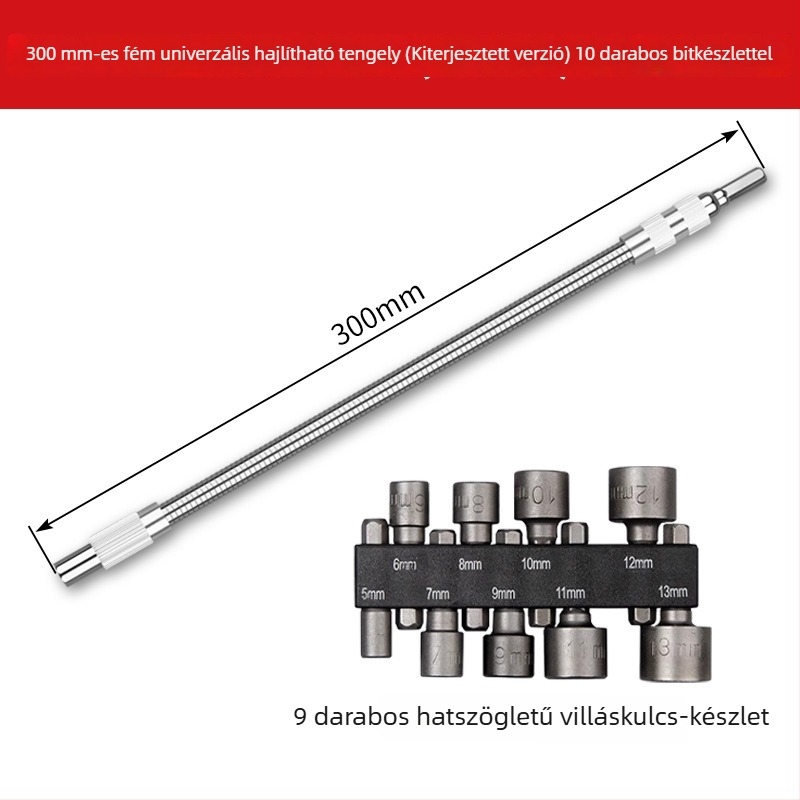 Lichang univerzális hajlékony tengely forgócsuklóval, ötvözet, csavarhúzóhoz és fúróhoz