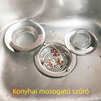 Rozsdamentes acél mosogató szűrőháló, modell 11142, modern minimalist stílus