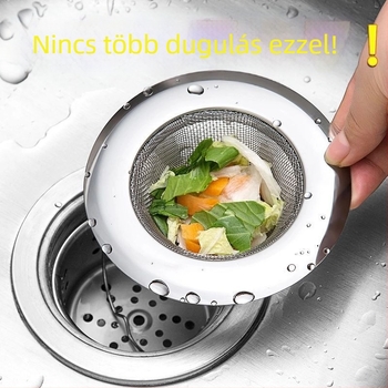 Rozsdamentes acél mosogató szűrőháló, modell 11142, modern minimalist stílus