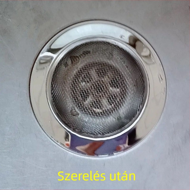 Rozsdamentes acél mosogató szűrőháló, modell 11142, modern minimalist stílus