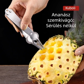 Többcélú gyümölcs szár- és szemeltávolító eszköz eperhez és ananászhoz — modern, letisztult dizájn