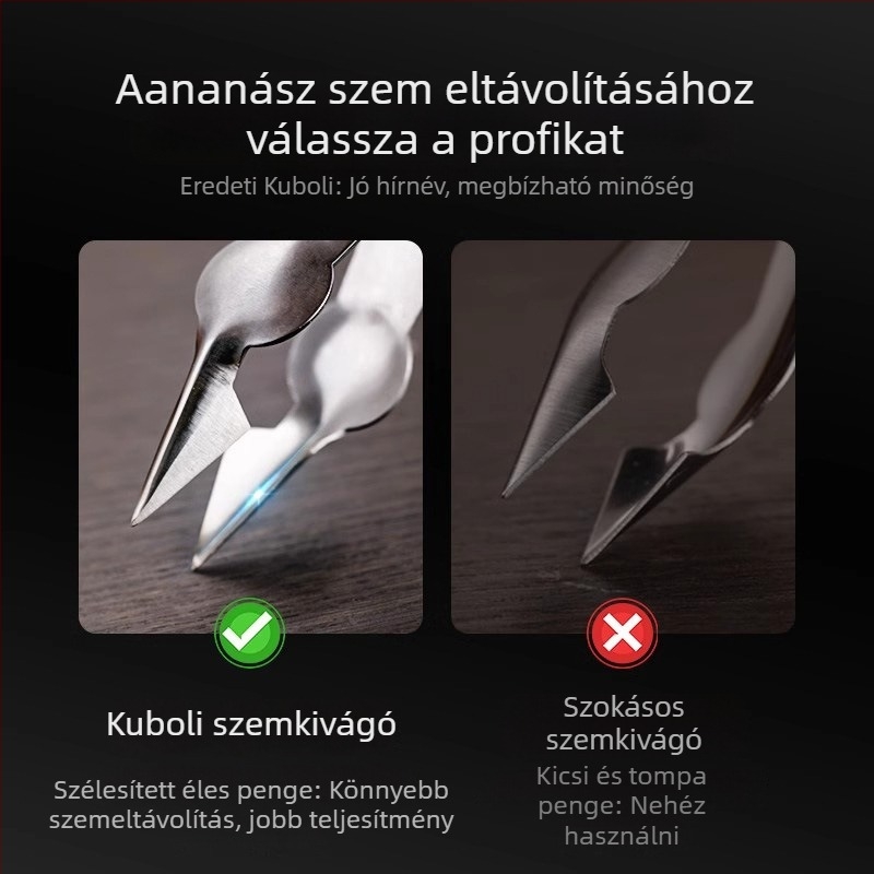 Többcélú gyümölcs szár- és szemeltávolító eszköz eperhez és ananászhoz — modern, letisztult dizájn