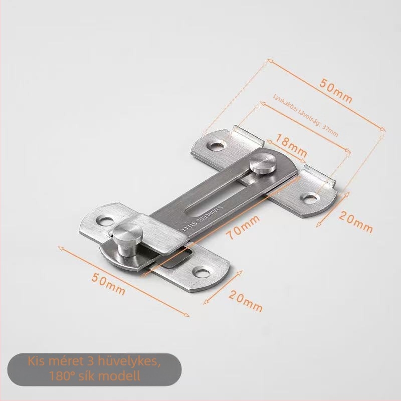 Anti-theft ajtózár rozsdamentes acélból, kefés felület, modern minimális stílus, az ajtókhoz