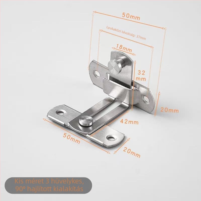 Anti-theft ajtózár rozsdamentes acélból, kefés felület, modern minimális stílus, az ajtókhoz