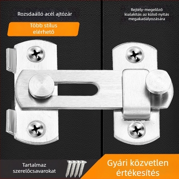 Door latch Butterfly latch; Model: Door latch; Rozsdamentes acél; Brushed steel felület; Stílus Modern simplicity