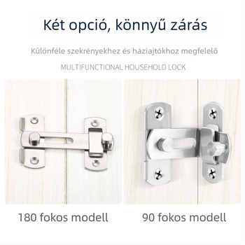 Door latch Butterfly latch; Model: Door latch; Rozsdamentes acél; Brushed steel felület; Stílus Modern simplicity