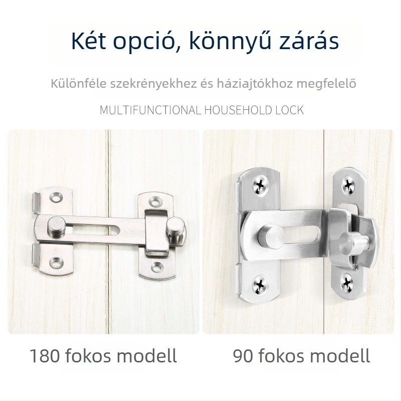 Door latch Butterfly latch; Model: Door latch; Rozsdamentes acél; Brushed steel felület; Stílus Modern simplicity