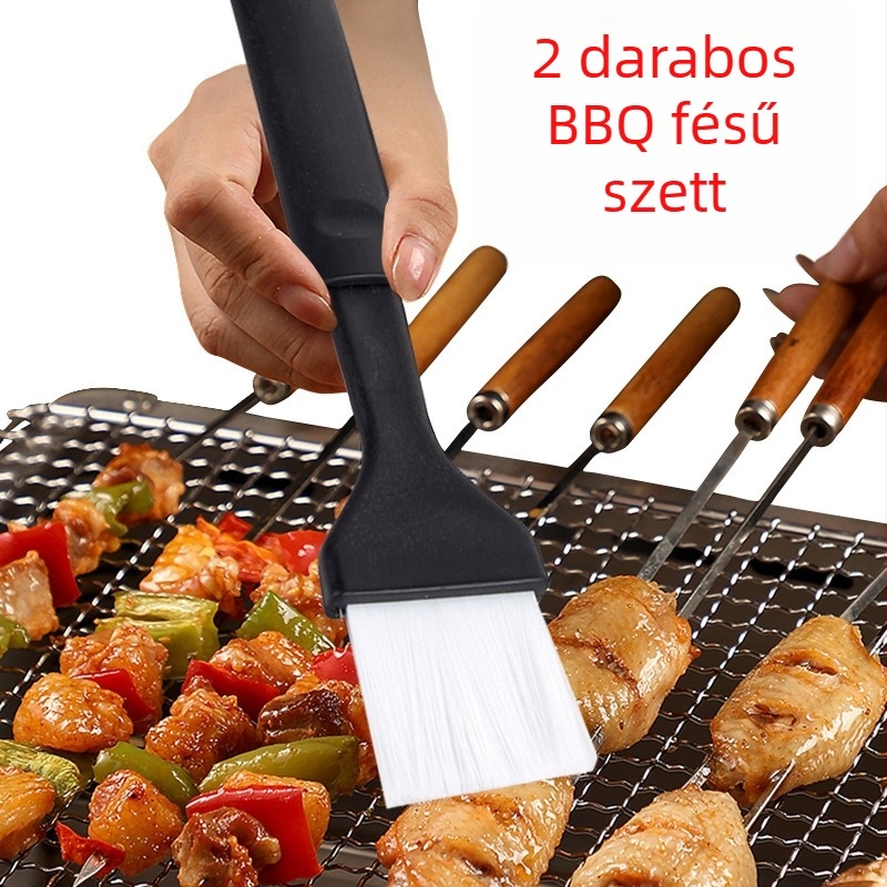 Barbecue ecset készlet PP sörtékkel és szilikon nyéllel (PP sörtékkel; szilikon nyél; barbecue ecset)
