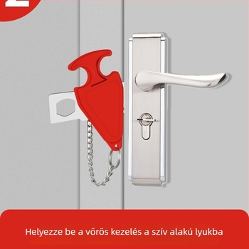 Ajtóstopper - kettős funkciójú hordozható zárócsap, rozsdamentes acélból, festett felület, modell S21/S20, márka Jialan