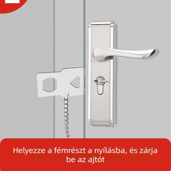 Ajtóstopper - kettős funkciójú hordozható zárócsap, rozsdamentes acélból, festett felület, modell S21/S20, márka Jialan