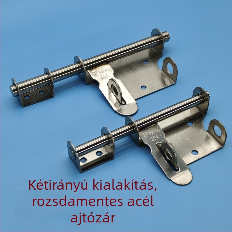 Type A ajtócsap rozsdamentes acélból, záras, kétirányú, polírozott felület, modell 20220818, modern stílus