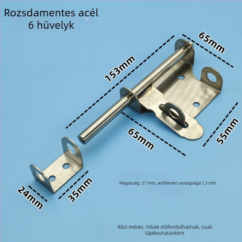 Type A ajtócsap rozsdamentes acélból, záras, kétirányú, polírozott felület, modell 20220818, modern stílus