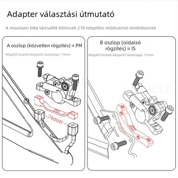 Lebycle tárcsafék átalakító adapter hegymászó kerékpárhoz, 160mm/180B-tól 203mm-ig