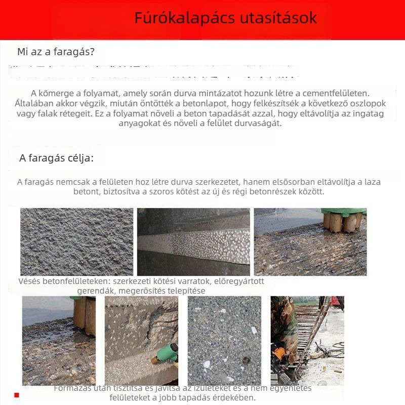 Hengyao Tools Elektromos kalapácsfej hexagonális négyszögletes fogantyúval, ötvözött integrált betonhoz