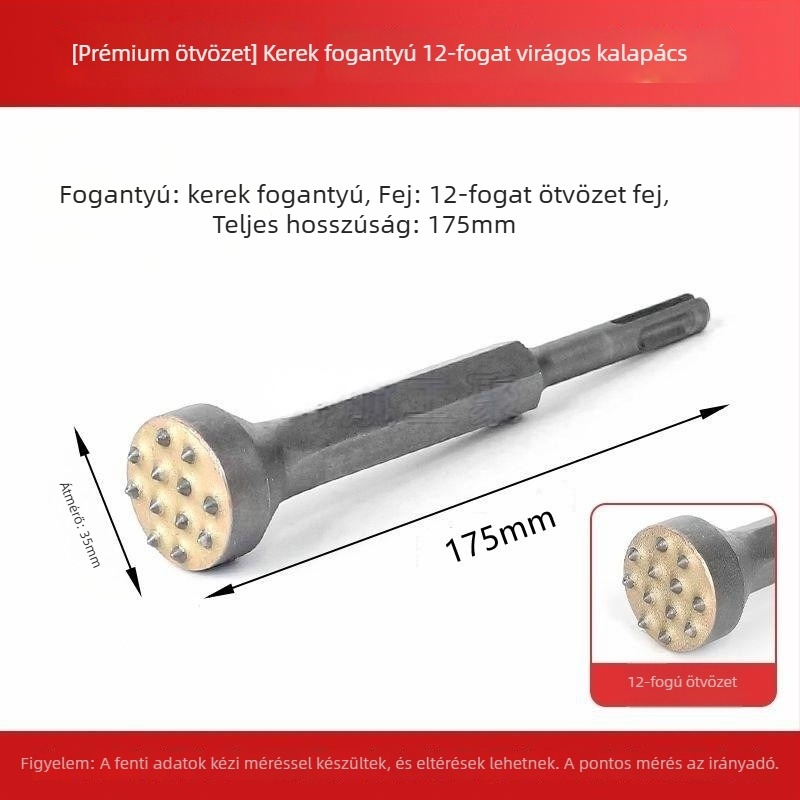 Hengyao Tools Elektromos kalapácsfej hexagonális négyszögletes fogantyúval, ötvözött integrált betonhoz
