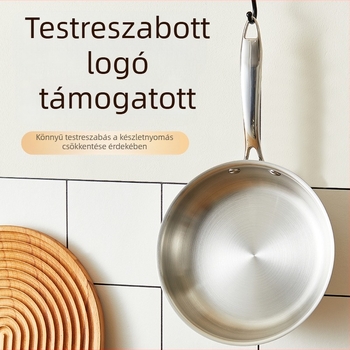 Bevonat nélküli serpenyő 304 rozsdamentes acélból – nyugati stílus, többrétegű aljzattal, modell AM18-20