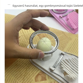 Tojásvágó, 2 az 1-ben multifunkciós szeletelő, PP és 304/430 rozsdamentes acélból, logó testreszabás, 2020 tavaszán