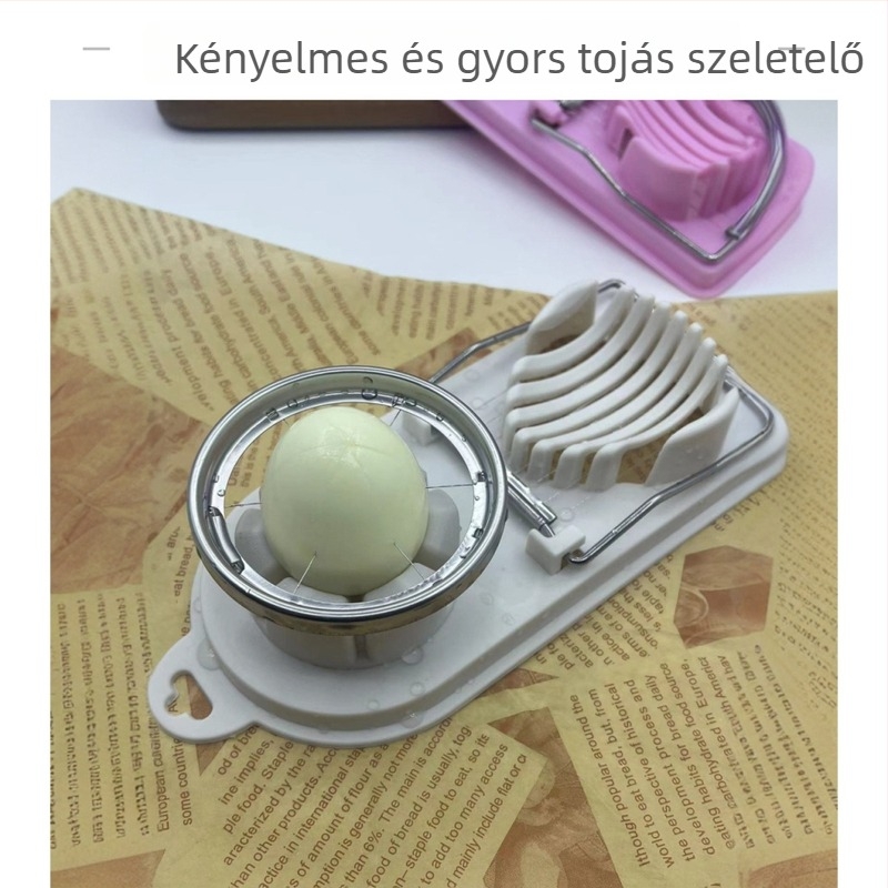 Tojásvágó, 2 az 1-ben multifunkciós szeletelő, PP és 304/430 rozsdamentes acélból, logó testreszabás, 2020 tavaszán