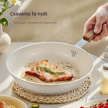 Serpenyő kerámia tapadásmentes bevonattal, rozsdamentes acélból, háromrétegű aljzattal, 2,4 L kapacitás