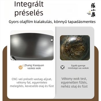 Finomvas Wok, kínai stílusú, tapadásmentes bevonattal, üvegfedővel, modell C30640100