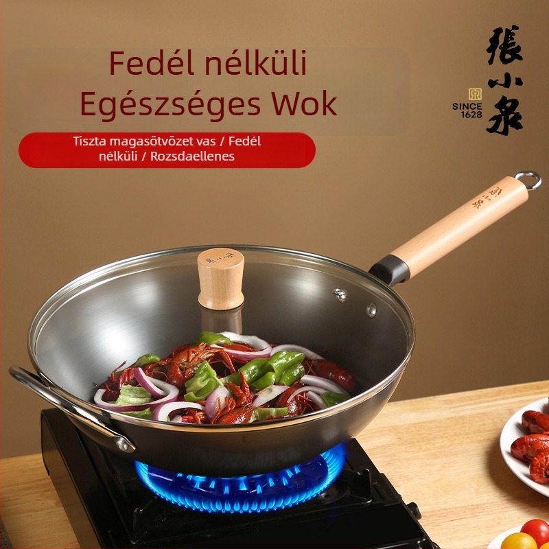 Finomvas Wok, kínai stílusú, tapadásmentes bevonattal, üvegfedővel, modell C30640100