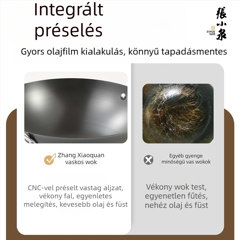 Finomvas Wok, kínai stílusú, tapadásmentes bevonattal, üvegfedővel, modell C30640100