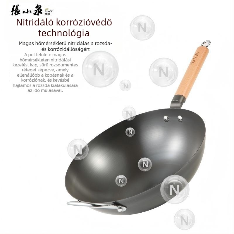Finomvas Wok, kínai stílusú, tapadásmentes bevonattal, üvegfedővel, modell C30640100