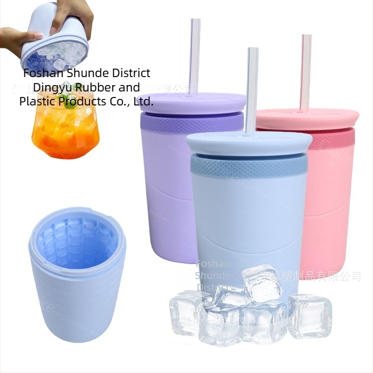 Kétszintes pohár rozsdamentes acélból és szilikonból, hűti az italokat, testreszabható logó