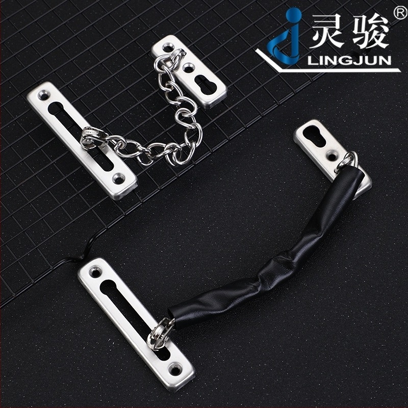 Ajtózár lánc – rozsdamentes acélból, felület drótos húzott, modell Safety Chain 2