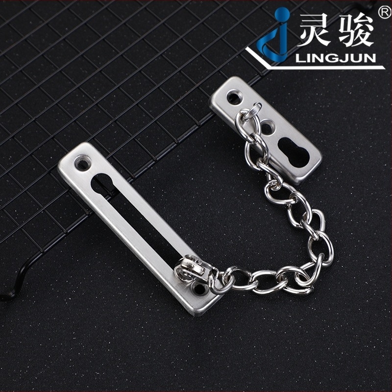 Ajtózár lánc – rozsdamentes acélból, felület drótos húzott, modell Safety Chain 2