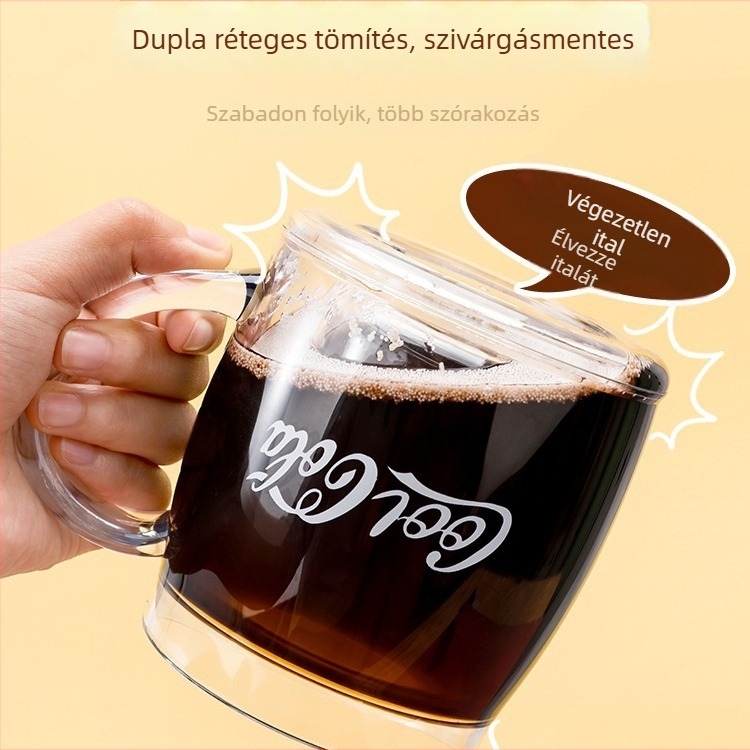 Két rétegű pohár; Anyag: PS; Forma: ellipszis; Struktúra: kettős fal; Funkció: hűtés megőrzése; Súly: 500 g