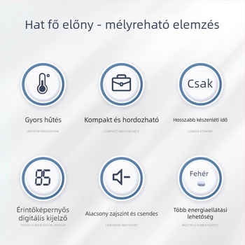 Autóba illő mini hűtő inzulin számára, kapacitás legfeljebb 5 L, 15 W, 12V/220V, hőmérséklet-tartomány 2–18°C