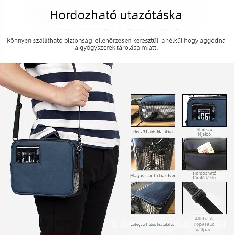 Coolbox félvezetős autóhűtő gyógyszerekhez, kapacitás legfeljebb 5 L, 11W, 5V 3,4A, 0-18°C