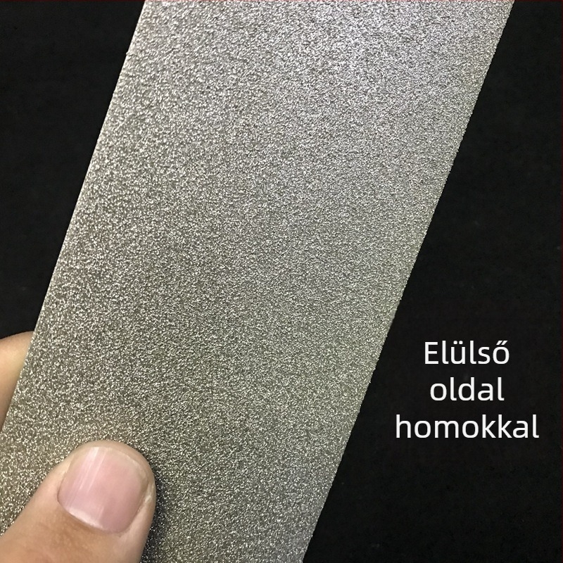 Hosszúkás gyémánt csiszoló darab, elektroplattolt acél hátlappal, jade, üveg, kerámia és fém számára.