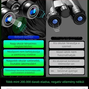 Binokuláris távcső nappali- és éjszakai látással, argon töltésű vízálló, 5 mm+ kimeneti pupilla, modell 985