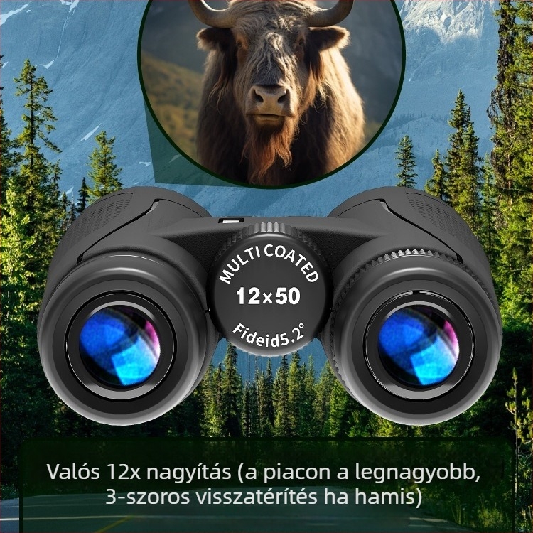 Binokuláris távcső nappali- és éjszakai látással, argon töltésű vízálló, 5 mm+ kimeneti pupilla, modell 985