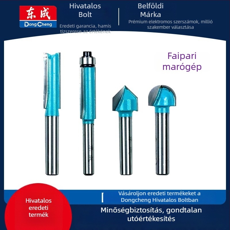 Dongcheng faipari marófej — ötvözött kettős élezésű egyenes pengéjű kés, hornyázó kés, gravírozó fej