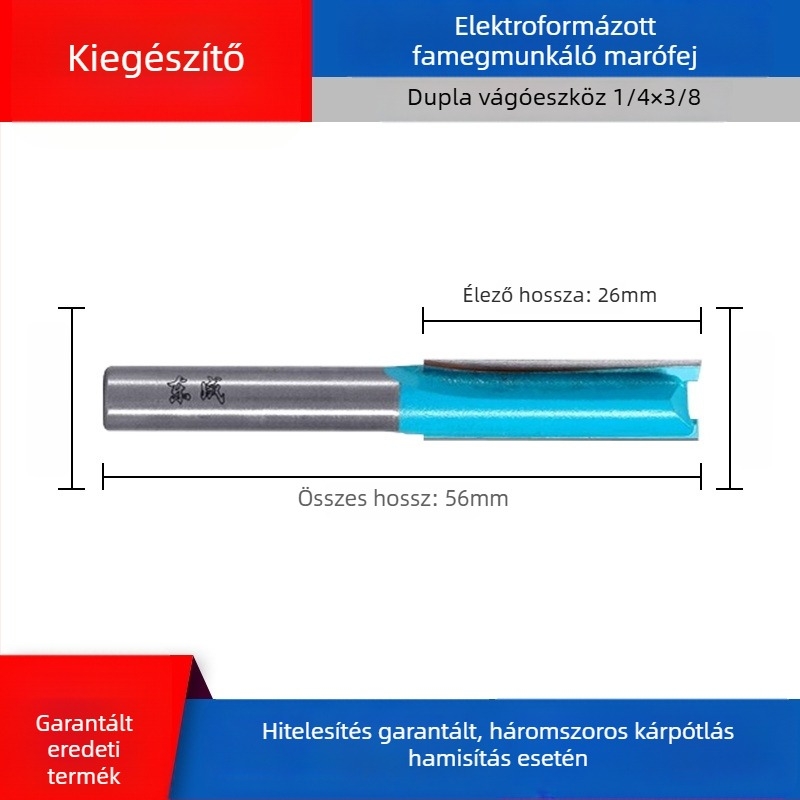 Dongcheng faipari marófej — ötvözött kettős élezésű egyenes pengéjű kés, hornyázó kés, gravírozó fej