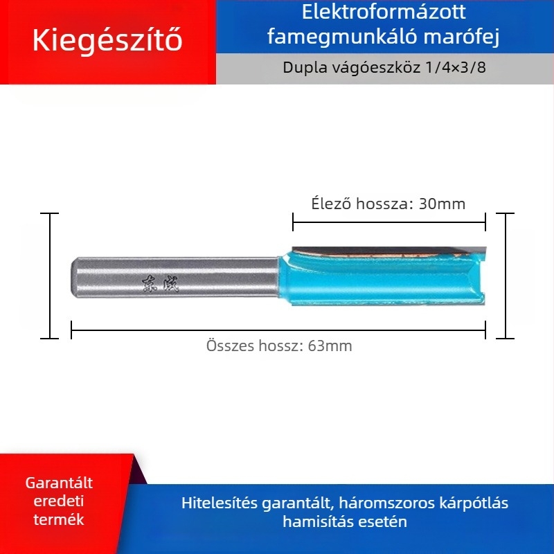 Dongcheng faipari marófej — ötvözött kettős élezésű egyenes pengéjű kés, hornyázó kés, gravírozó fej