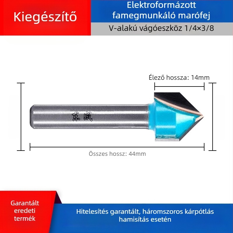 Dongcheng faipari marófej — ötvözött kettős élezésű egyenes pengéjű kés, hornyázó kés, gravírozó fej