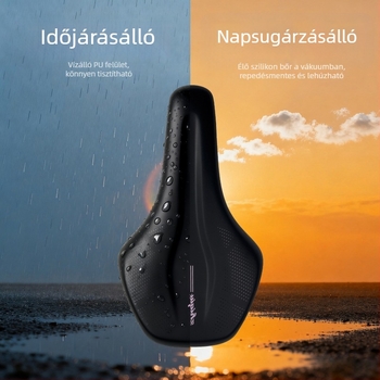 ZHIQIU kerékpár nyereg, PU bőr, memory foam, PA12 műanyag, sportos kialakítás, súly 310 g