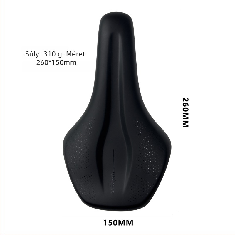 ZHIQIU kerékpár nyereg, PU bőr, memory foam, PA12 műanyag, sportos kialakítás, súly 310 g