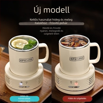 Mini asztali italok hűtő- és melegítő pohár, fémtest, egyszerű stílus, márka A friend