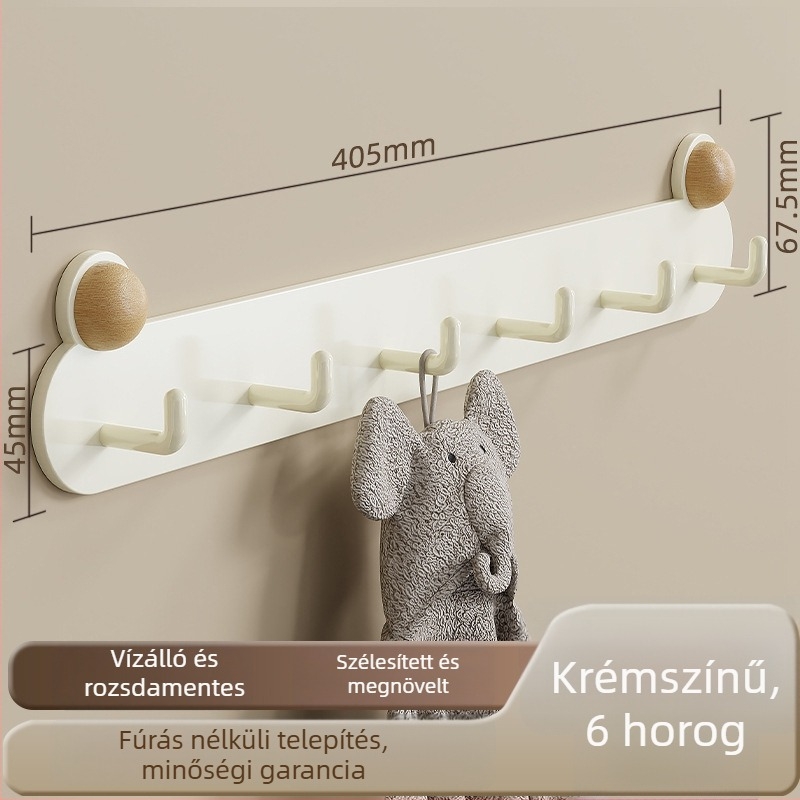 Béka alakú fürdőszobai falra szerelhető fogas, ragasztós, fúrás nélkül, vasból, vízálló és rozsdamentes, 0.5 kg