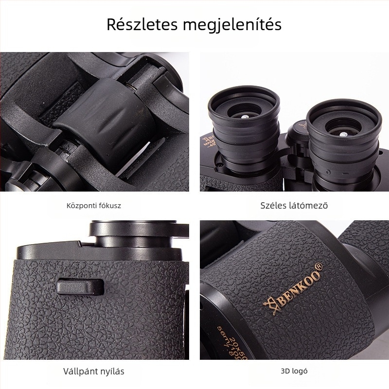 Binokulár 26x50 (Ultra HD felbontás, látómező 168 ft/1000 yd, kilépő pupilla 7.8 mm, szemkímélő távolság 23 mm)