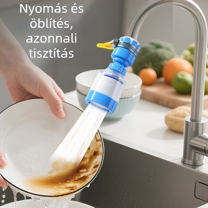 Konyhai csap szűrő kiterjesztése; cseppmentes szórófej; műanyag tisztító
