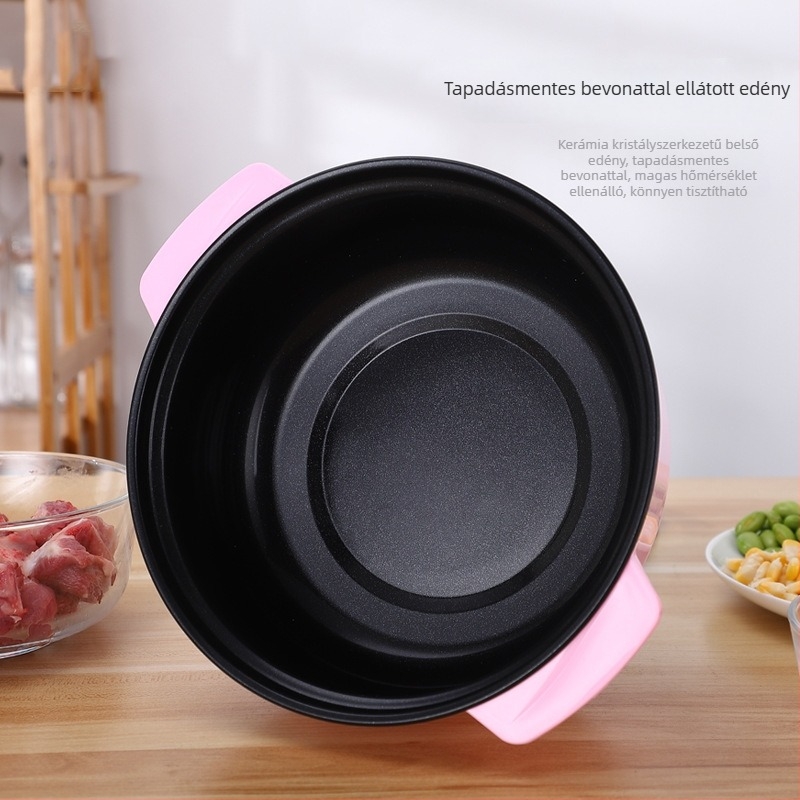 Elektromos főzőedény sokfunkciós gőzölésre és főzésre; belső kerámia edény; 3–4 személyes kapacitás; teljesítmény 800W alatt; mechanikus vezérlés.